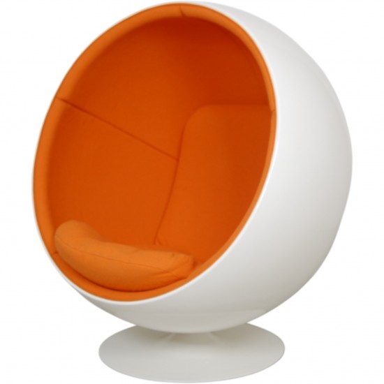 Eero Aarino Ball chair i orange stof