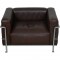 Le Corbusier LC3 Loungestol i brunt læder