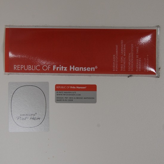 Piet Hein hvid Superellipse spisebord 150x100 2008