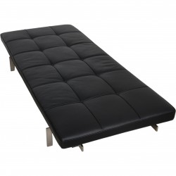 Poul Kjærholm PK-80 Daybed i sort Aura læder