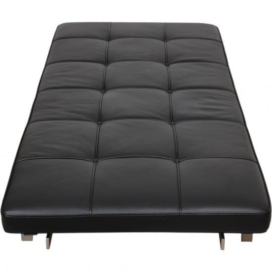 Poul Kjærholm PK-80 Daybed i sort Aura læder