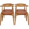 Sæt med 4 Hans Wegner CH20 stole af eg