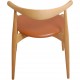Sæt med 4 Hans Wegner CH20 stole af eg