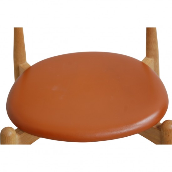Sæt med 4 Hans Wegner CH20 stole af eg