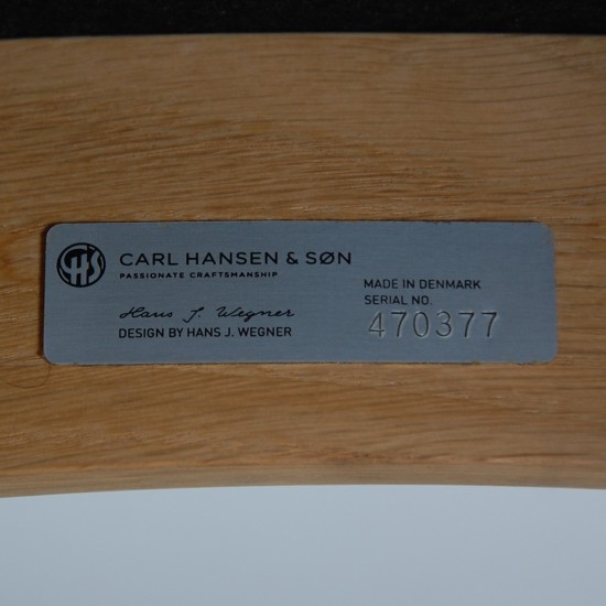 Sæt med 4 Hans Wegner CH20 stole af eg
