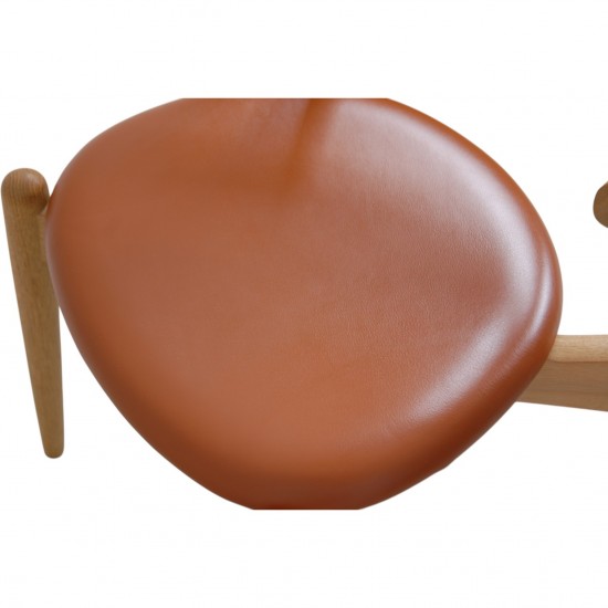 Sæt med 4 Hans Wegner CH20 stole af eg