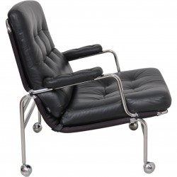 Bruno Mathsson Karin chair in black leather
