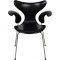 Arne Jacobsen 3208 Lilje stol i sort læder