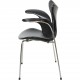 Arne Jacobsen 3208 Lilje stol i sort læder