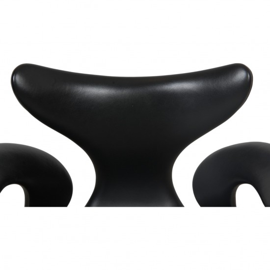 Arne Jacobsen 3208 Lilje stol i sort læder