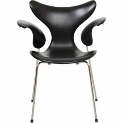Arne Jacobsen 3208 Lily chair in black leather