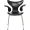 Arne Jacobsen 3208 Lily chair in black leather