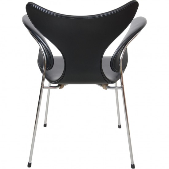 Arne Jacobsen 3208 Lilje stol i sort læder