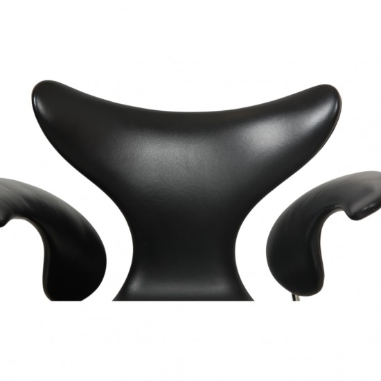 Arne Jacobsen 3208 Lilje stol i sort læder