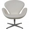 Arne Jacobsen Svanestol i hvidt Aura læder 2011