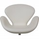 Arne Jacobsen Svanestol i hvidt Aura læder 2011
