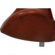 Arne Jacobsen høj Svanestol i patineret cognac anilin læder