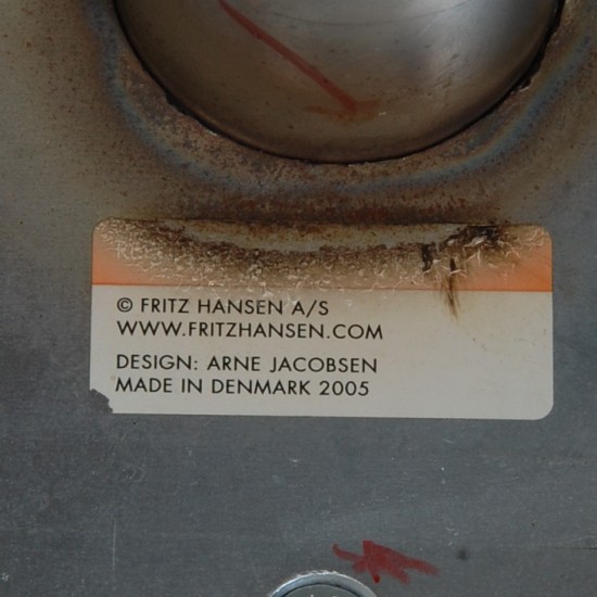 Arne Jacobsen høj Svanestol i patineret cognac anilin læder