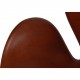 Arne Jacobsen høj Svanestol i patineret cognac anilin læder
