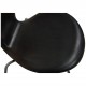 Sæt af 4 Arne Jacobsen Syver stole i patineret sort anilin læder