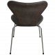 Sæt af 4 Arne Jacobsen Syver stole i patineret sort anilin læder