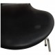 Sæt af 4 Arne Jacobsen Syver stole i patineret sort anilin læder