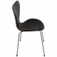 Sæt af 4 Arne Jacobsen Syver stole i patineret sort anilin læder