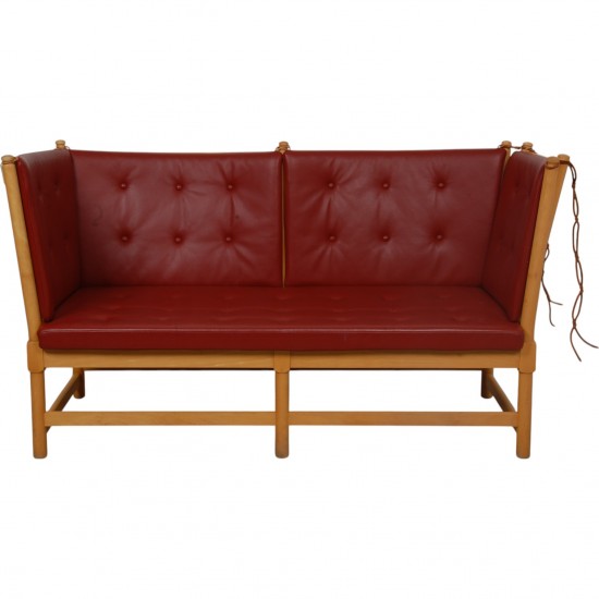Børge Mogensen tremme sofa i rødt læder