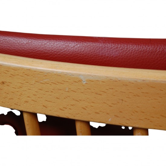Børge Mogensen tremme sofa i rødt læder