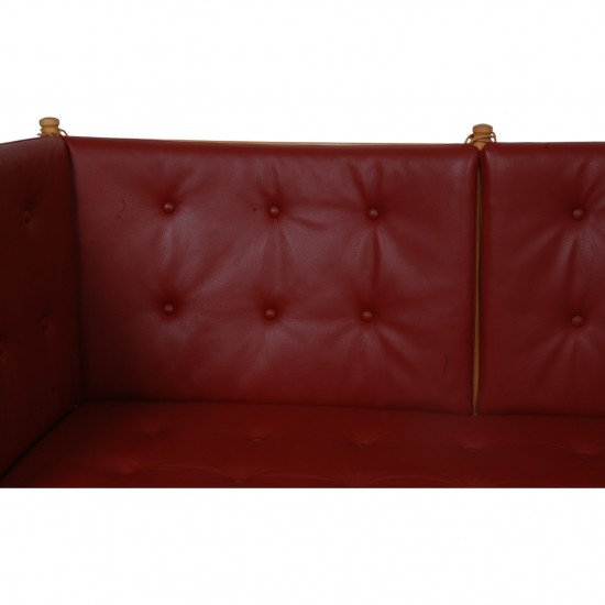 Børge Mogensen tremme sofa i rødt læder