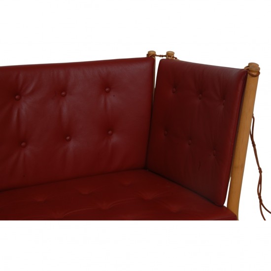 Børge Mogensen tremme sofa i rødt læder