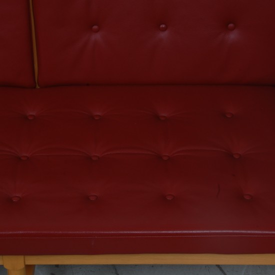 Børge Mogensen tremme sofa i rødt læder