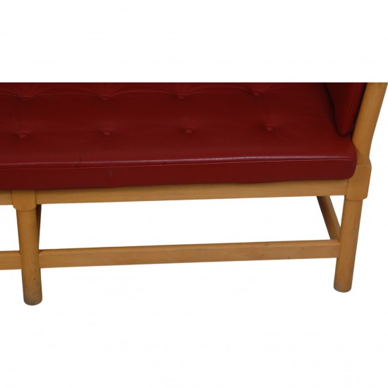 Børge Mogensen tremme sofa i rødt læder