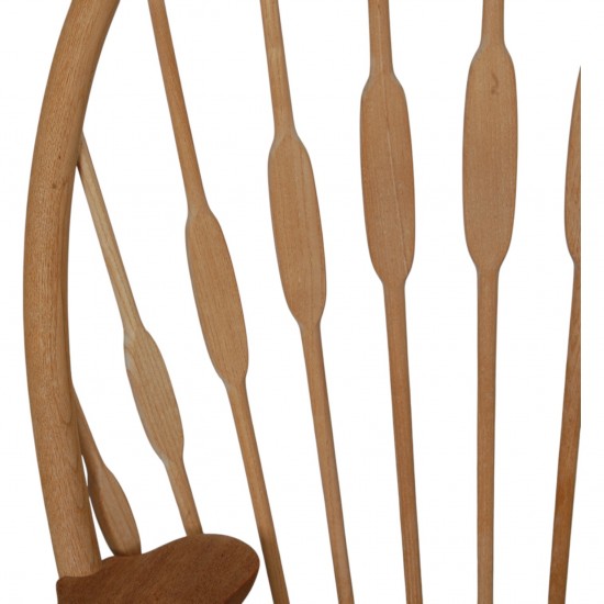 Hans Wegner Påfuglestol af ask og teak