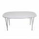 Piet Hein hvid super ellipse bord med tillægsplader 100x150-250Cm