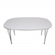 Piet Hein hvid super ellipse bord med tillægsplader 100x150-250Cm