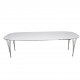 Piet Hein hvid super ellipse bord med tillægsplader 100x150-250Cm