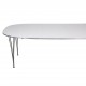 Piet Hein hvid super ellipse bord med tillægsplader 100x150-250Cm
