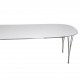 Piet Hein hvid super ellipse bord med tillægsplader 100x150-250Cm