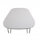 Piet Hein hvid super ellipse bord med tillægsplader 100x150-250Cm