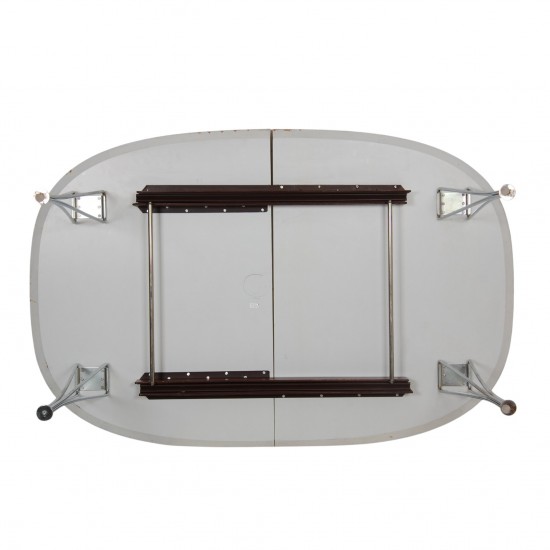 Piet Hein hvid super ellipse bord med tillægsplader 100x150-250Cm