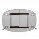Piet Hein hvid super ellipse bord med tillægsplader 100x150-250Cm