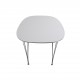 Piet Hein hvid super ellipse bord med tillægsplader 100x150-250Cm