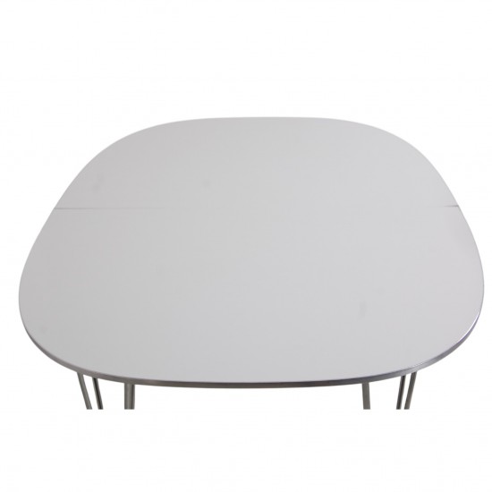 Piet Hein hvid super ellipse bord med tillægsplader 100x150-250Cm