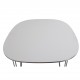 Piet Hein hvid super ellipse bord med tillægsplader 100x150-250Cm