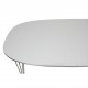Piet Hein hvid super ellipse bord med tillægsplader 100x150-250Cm