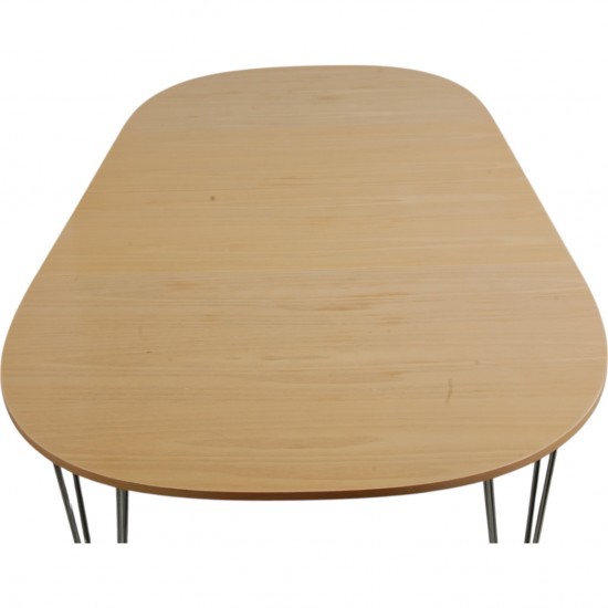 Piet Hein Super ellipse bord af bøg med udtræk 100x150-250Cm