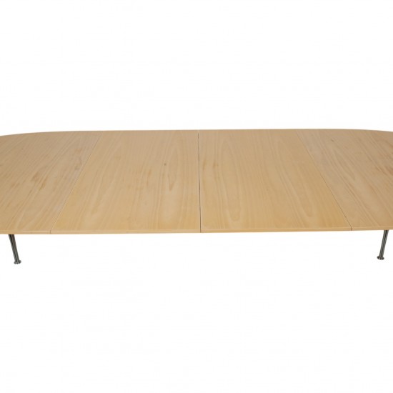 Piet Hein Super ellipse bord af bøg med udtræk 100x150-250Cm