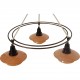 Poul Henningsen Ringkrone med rosa glasskærme ph1/1