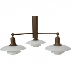 Poul Henningsen PH2/1 stamme chandelier of browned brass